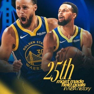 里程碑！库里生涯命中数超越杰里·韦斯特 上升至NBA历史第25位